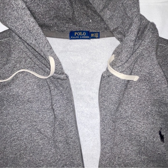 Men’s 5XB Ralph Lauren Heather Gray Zip-Up Hoodie-EUC - Picture 7 of 8